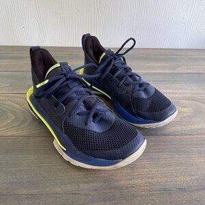 Under Armour Steph Curry 5 NBA Basketball Shoes Blue - Kids Size 5Y (A6)